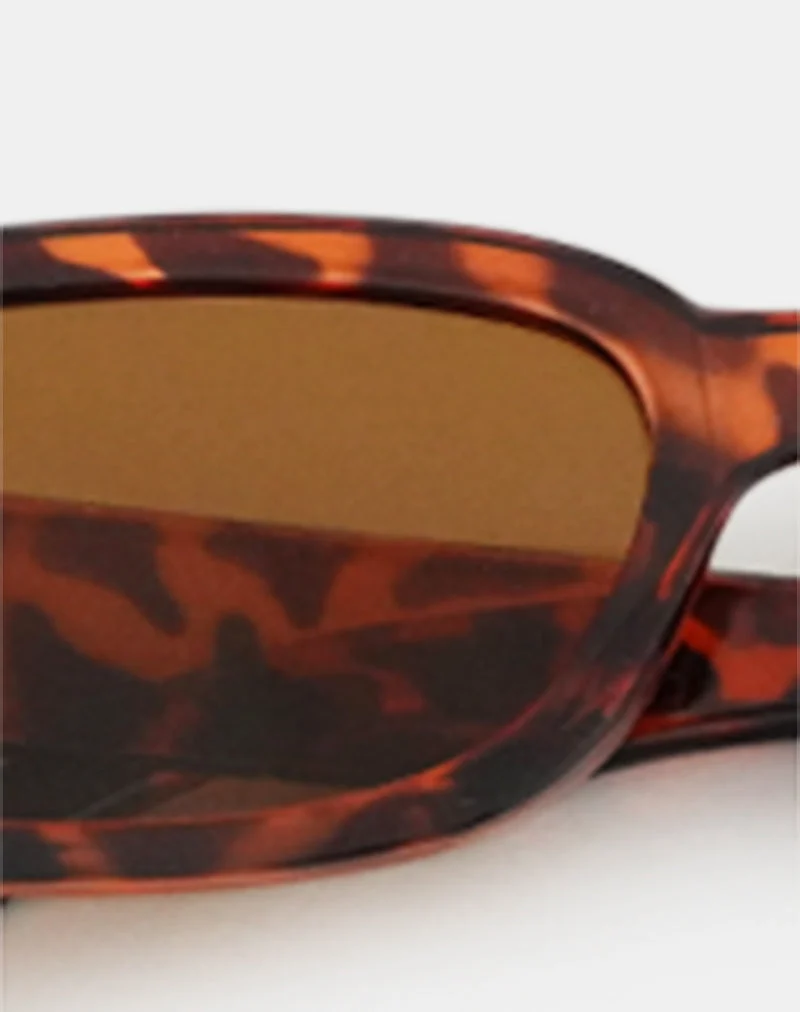 Lunettes de soleil Rustina en écaille de tortue opaque