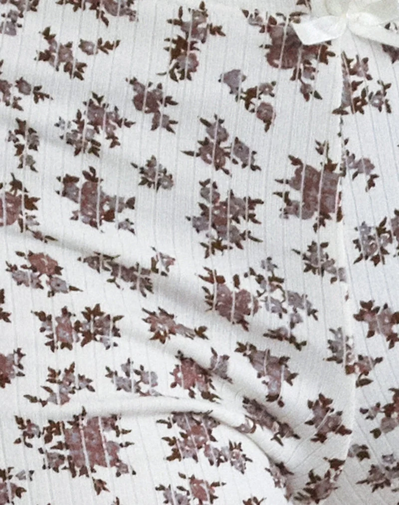 Ritulia - Micro-short côtelé - Ditsy Floral - Crème