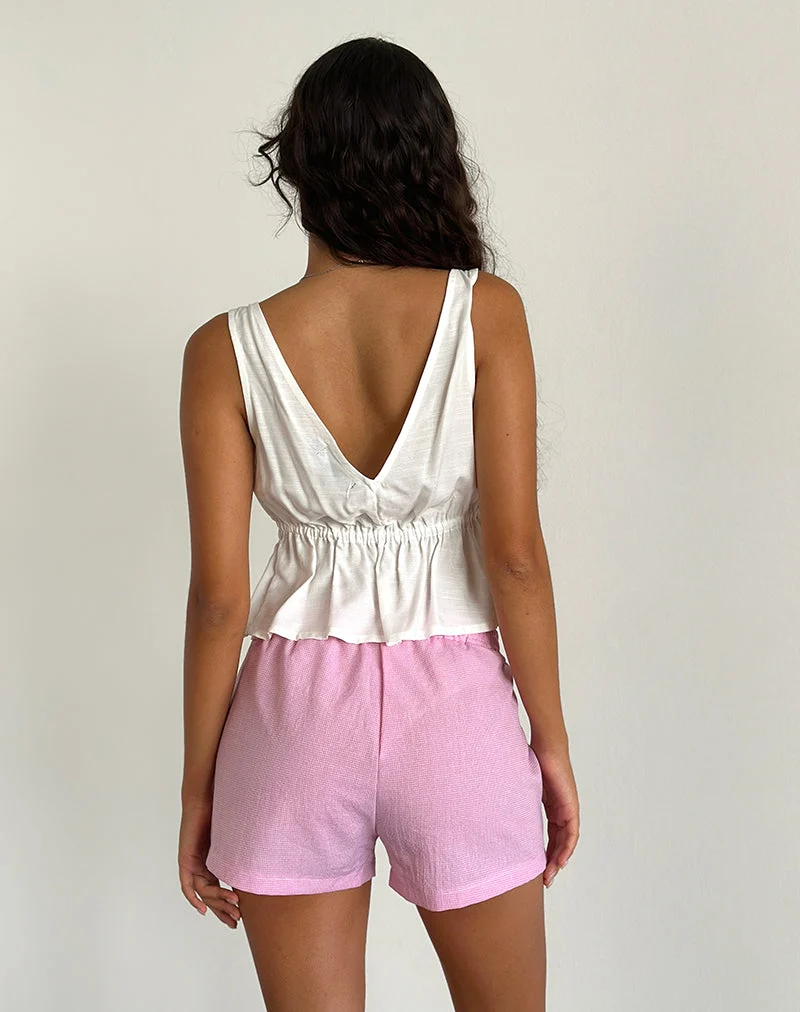 Short Voir, Popeline vichy rose