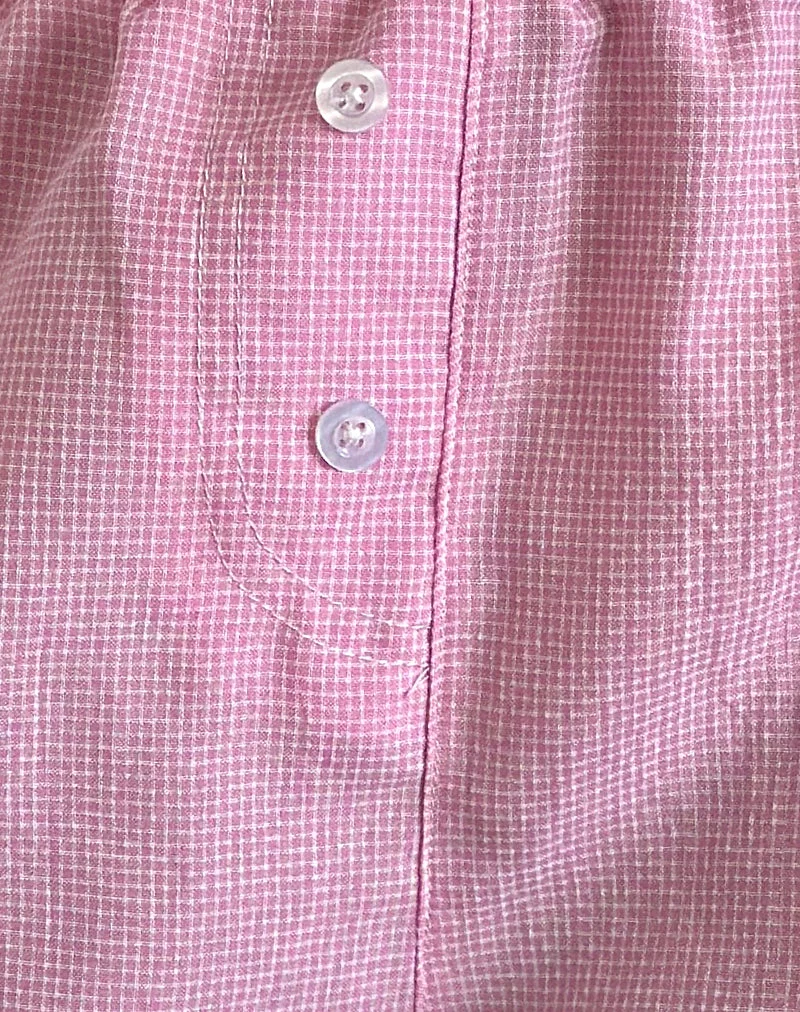 Short Voir, Popeline vichy rose