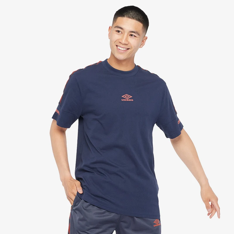 T-shirt à Bandes Col Rond Umbro Diamond