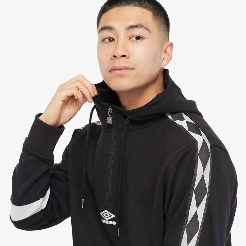 Sweat à Capuche à Bandes Umbro Diamond Demi-zip