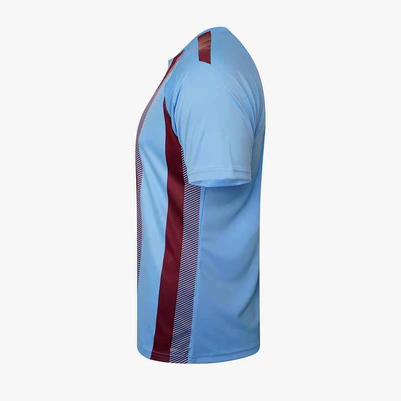 Maillot Puma Team Liga Striped Manches Courtes - Bleu Clair Équipe/Brun