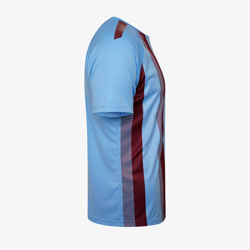 Maillot Puma Team Liga Striped Manches Courtes - Bleu Clair Équipe/Brun