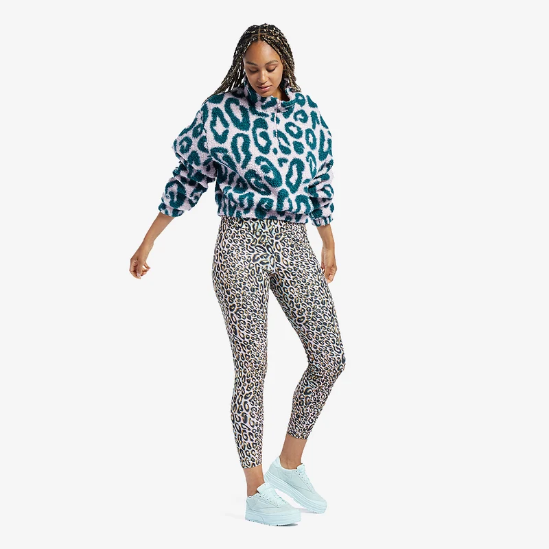 Reebok Womens CL Hallo Leo Sherpa Half-Zip