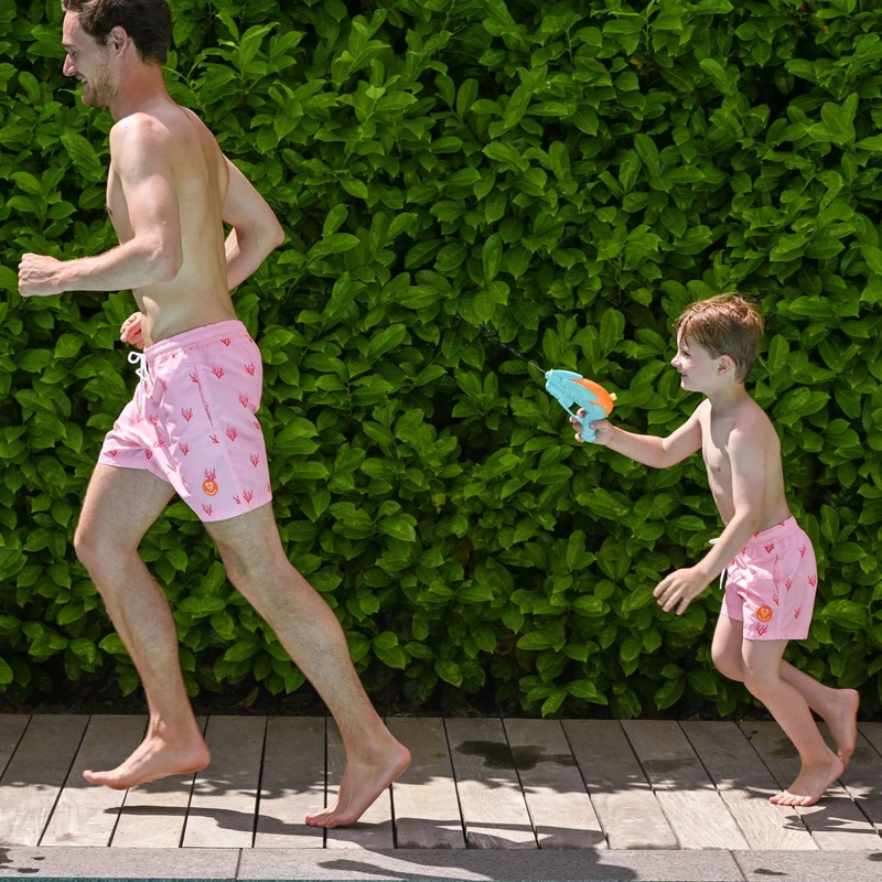 Le pack de 2 shorts de bain Papa / Fils assortis - Le Corail