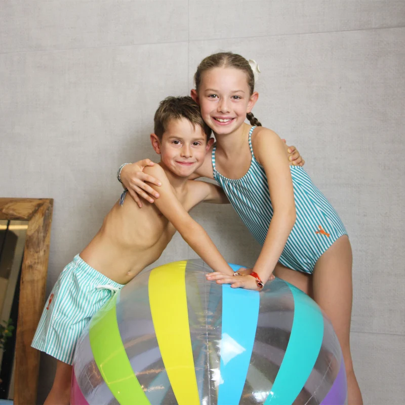 Maillot de bain 1 pièce fille - Le petit Immergé Aqua Rayé