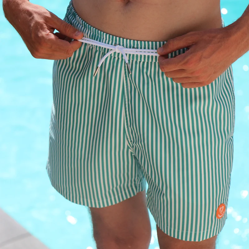 Le pack de 2 shorts de bain Papa / Fils assortis - Le Poséidon rayé