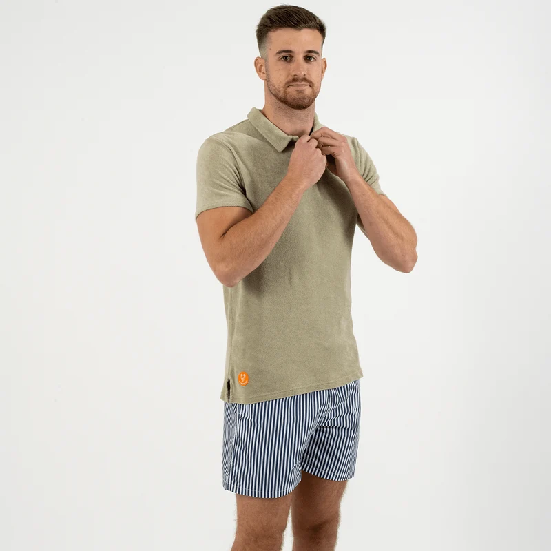 Polo Eponge Kaki clair 100% coton