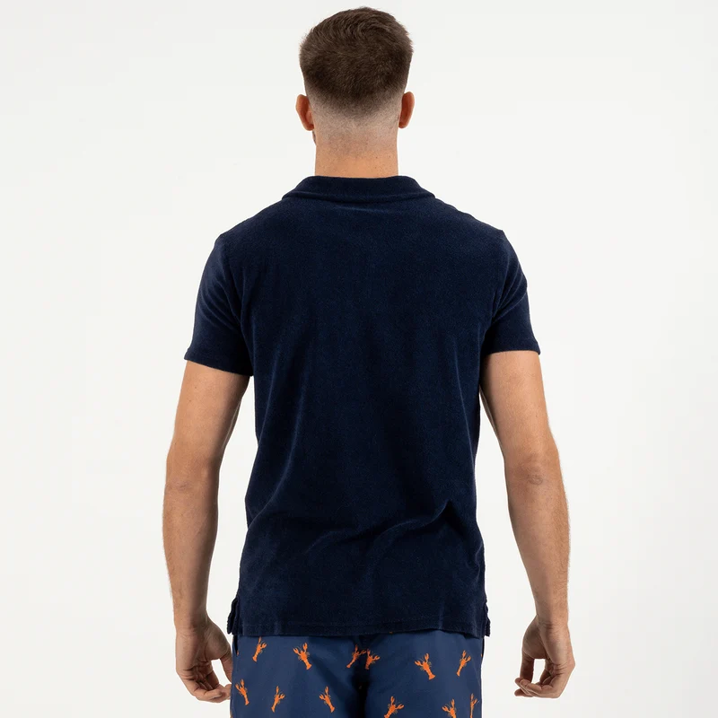 Polo Eponge Bleu Marine 100% coton