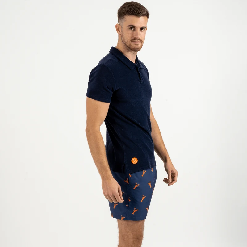 Polo Eponge Bleu Marine 100% coton