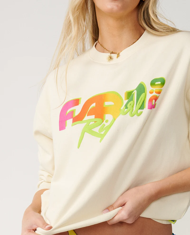 Tropical Groove Oversize Crew Fleece