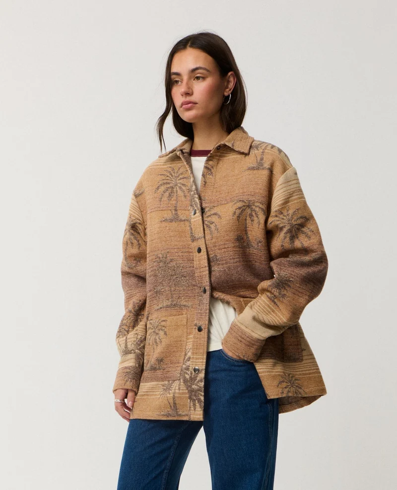 Retro Swell Jacquard Shacket
