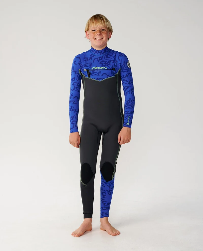 Kids Dawn Patrol 4/3 Chest Zip Steamer