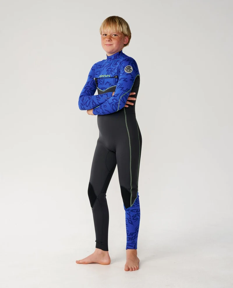 Kids Dawn Patrol 4/3 Chest Zip Steamer