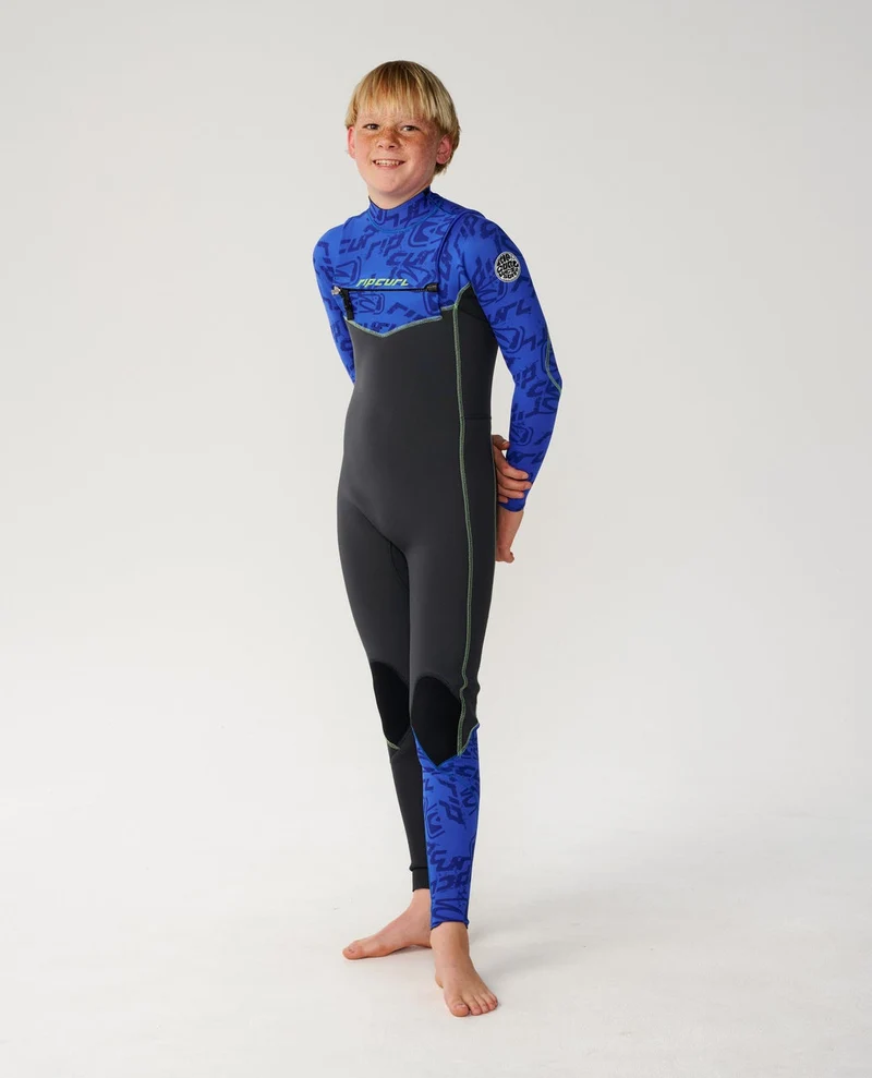 Kids Dawn Patrol 4/3 Chest Zip Steamer