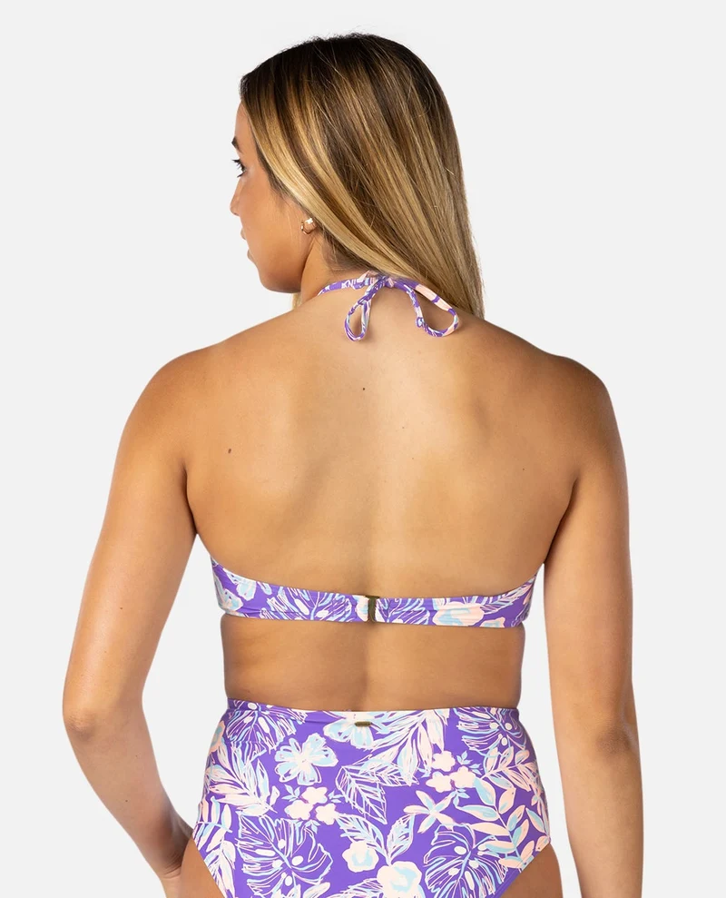 Palm Party Halter Bikini Top