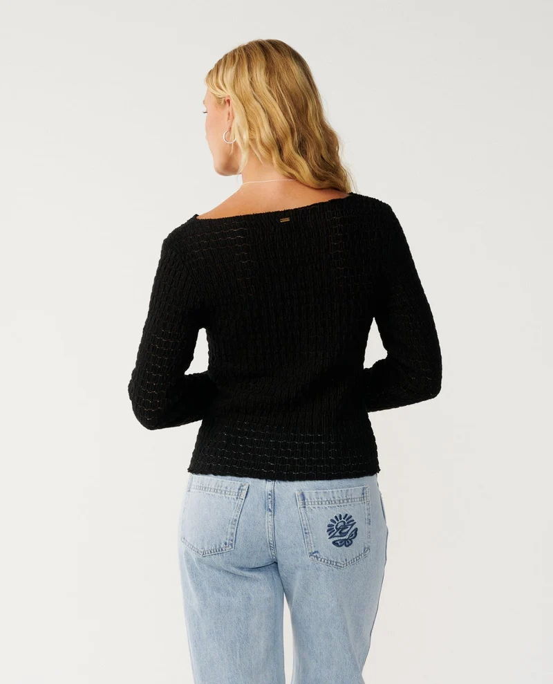 Bossa Nova Textured Long Sleeve Tee