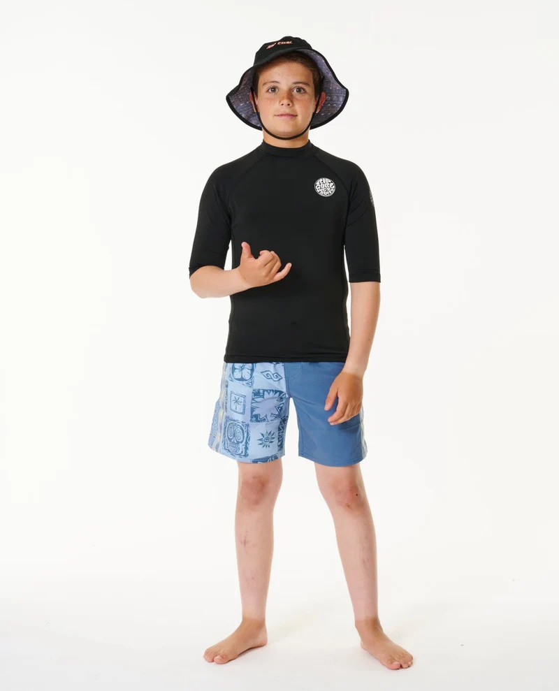Icons UV Brushed Short Sleeve Rash Vest - Kids