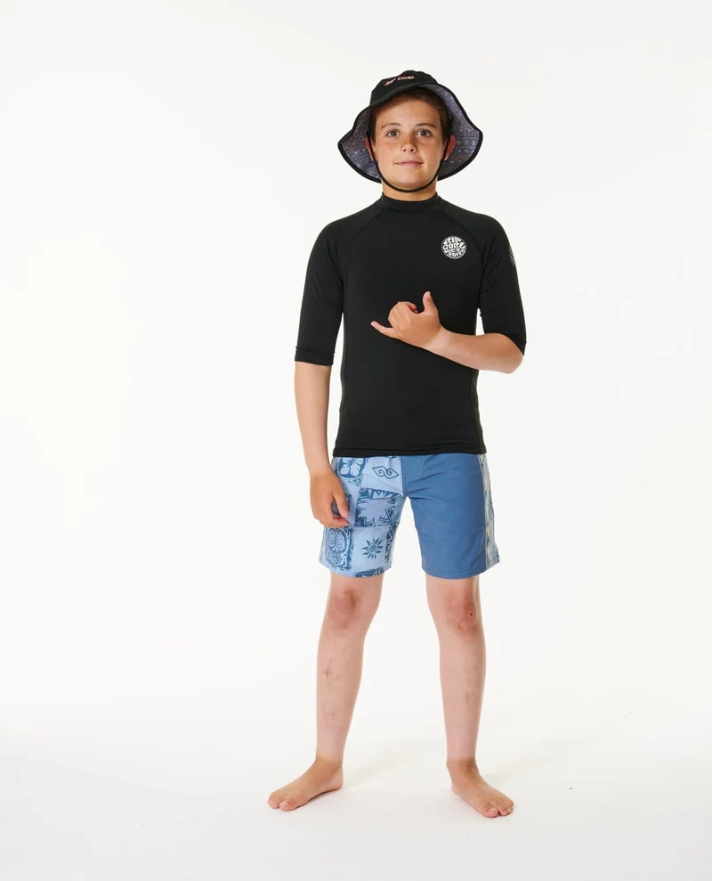 Icons UV Brushed Short Sleeve Rash Vest - Kids