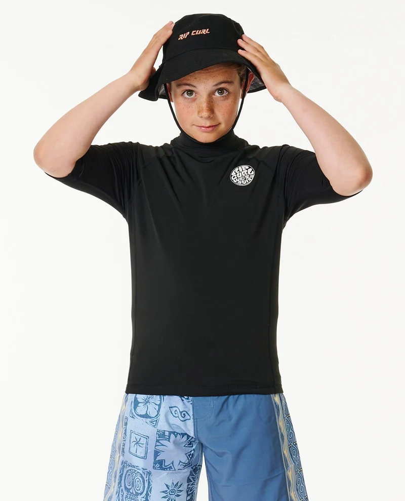 Icons UV Brushed Short Sleeve Rash Vest - Kids