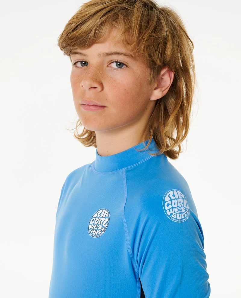 Icons UV Brushed Long Sleeve Rash Vest - Kids