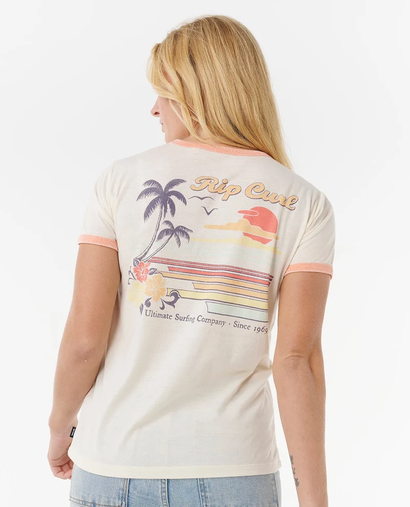 Swell Lines Ringer short-sleeved Tee
