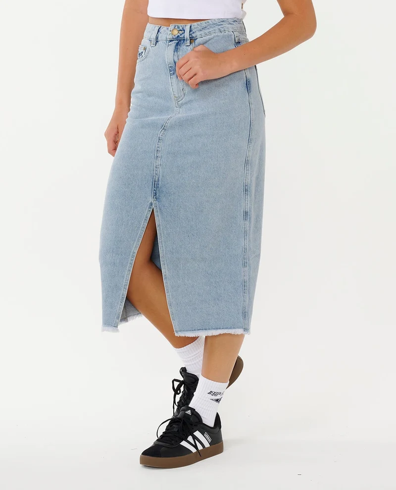 The Search Denim Midi Skirt