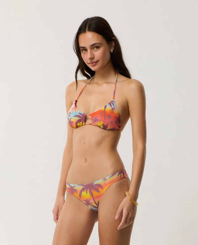 Retro Revival Triangle Bikini Top