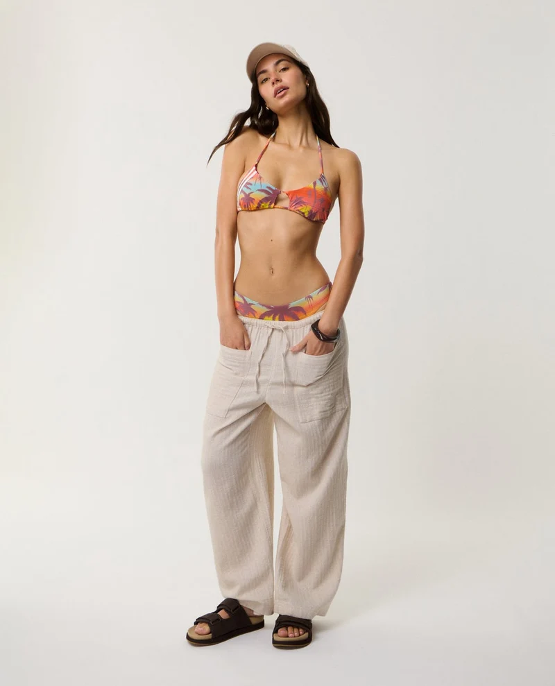 Retro Revival Triangle Bikini Top