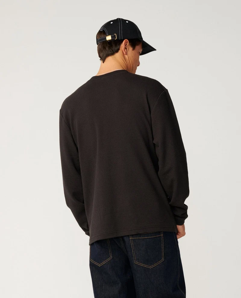 Premium Surf Waffle Long Sleeve Loose Tee