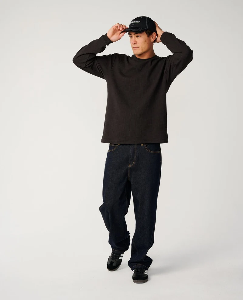 Premium Surf Waffle Long Sleeve Loose Tee