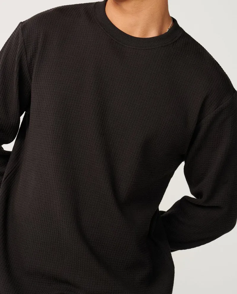 Premium Surf Waffle Long Sleeve Loose Tee