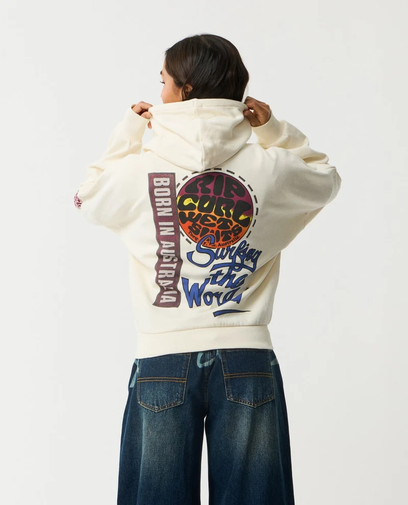 Surf The World Zip hood Fleece