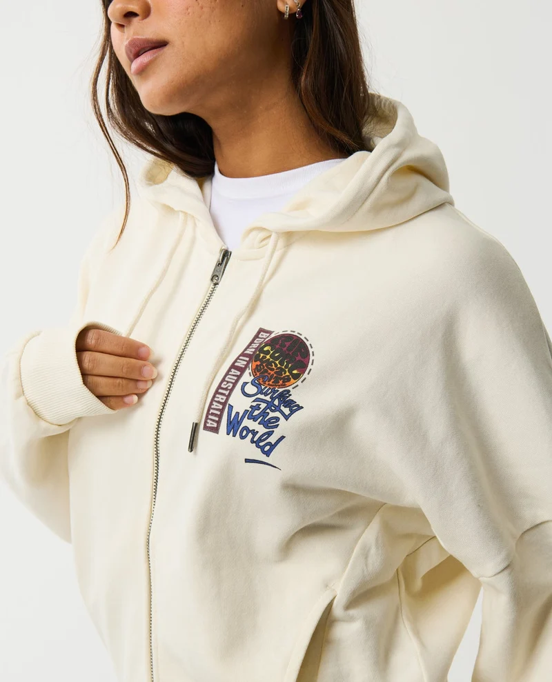 Surf The World Zip hood Fleece