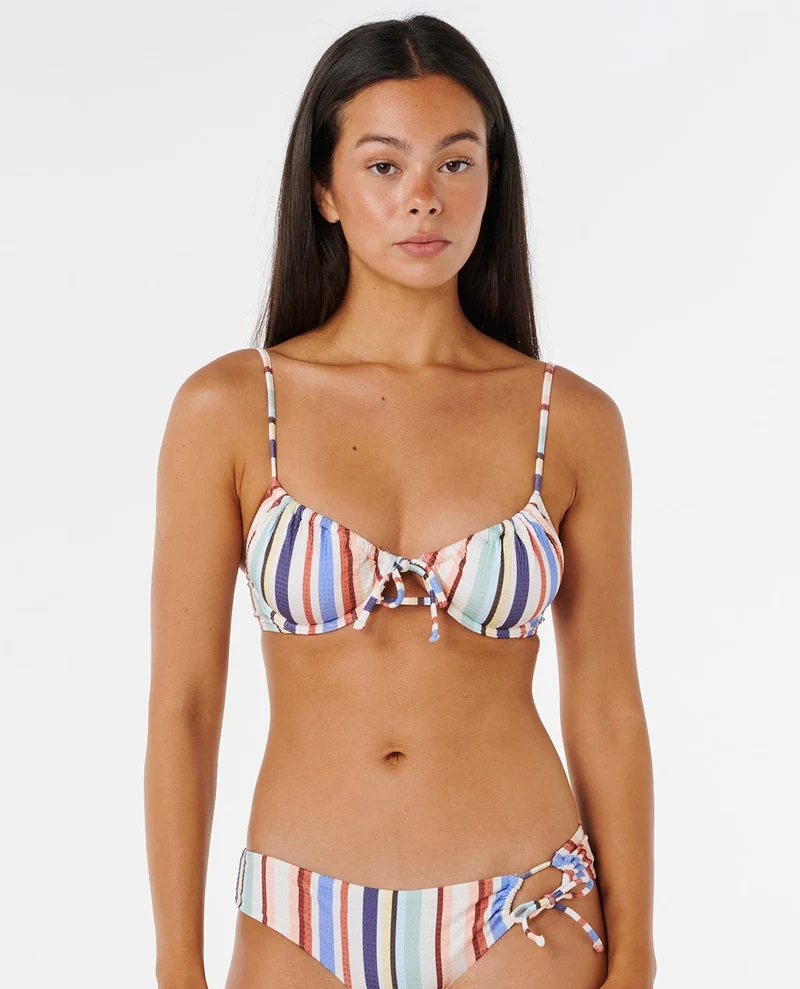 Oceanic Stripe D-E Bikini Top