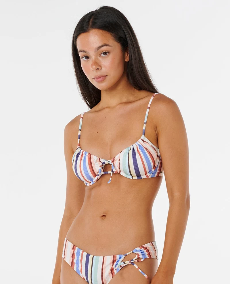 Oceanic Stripe D-E Bikini Top