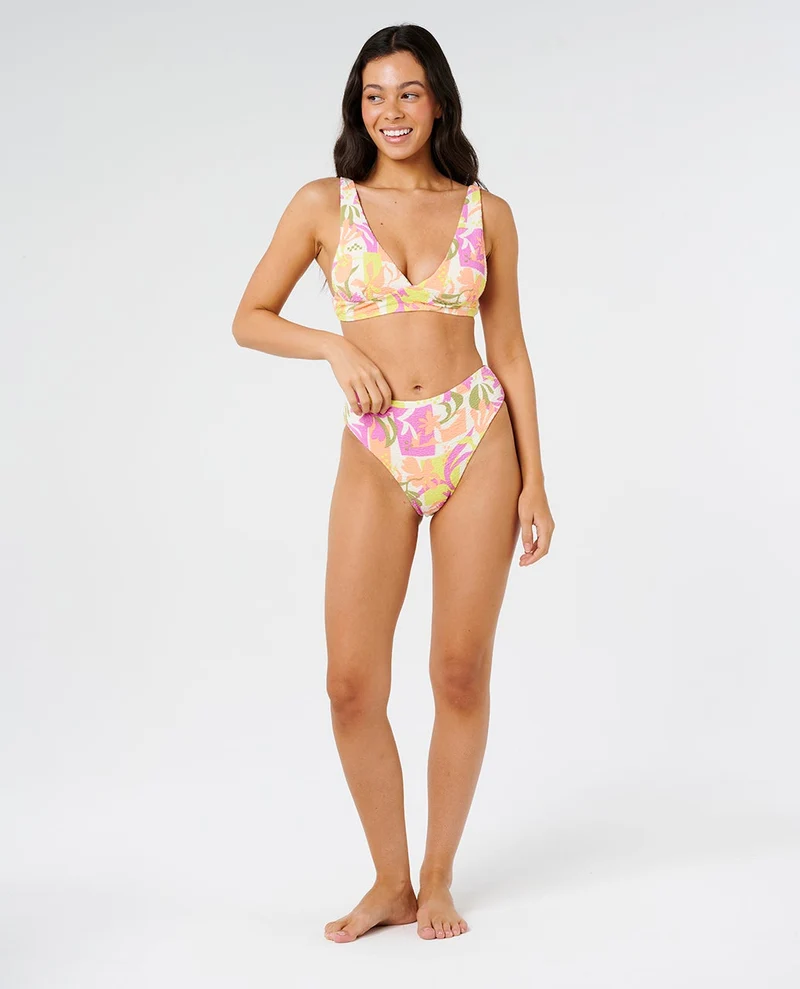 Topanga Geo Deep V Bikini Top