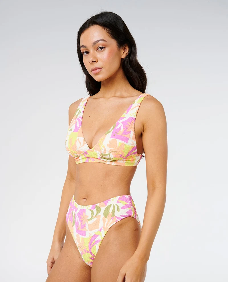 Topanga Geo Deep V Bikini Top