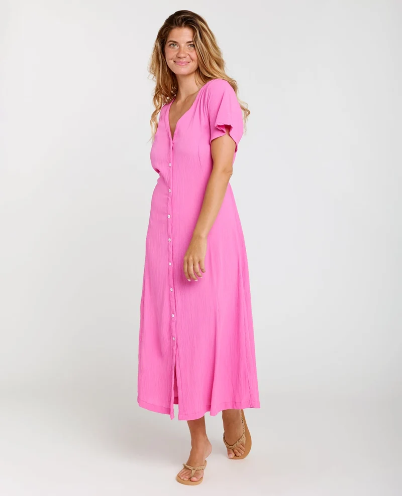 Molokaï Short Sleeve Long Dress