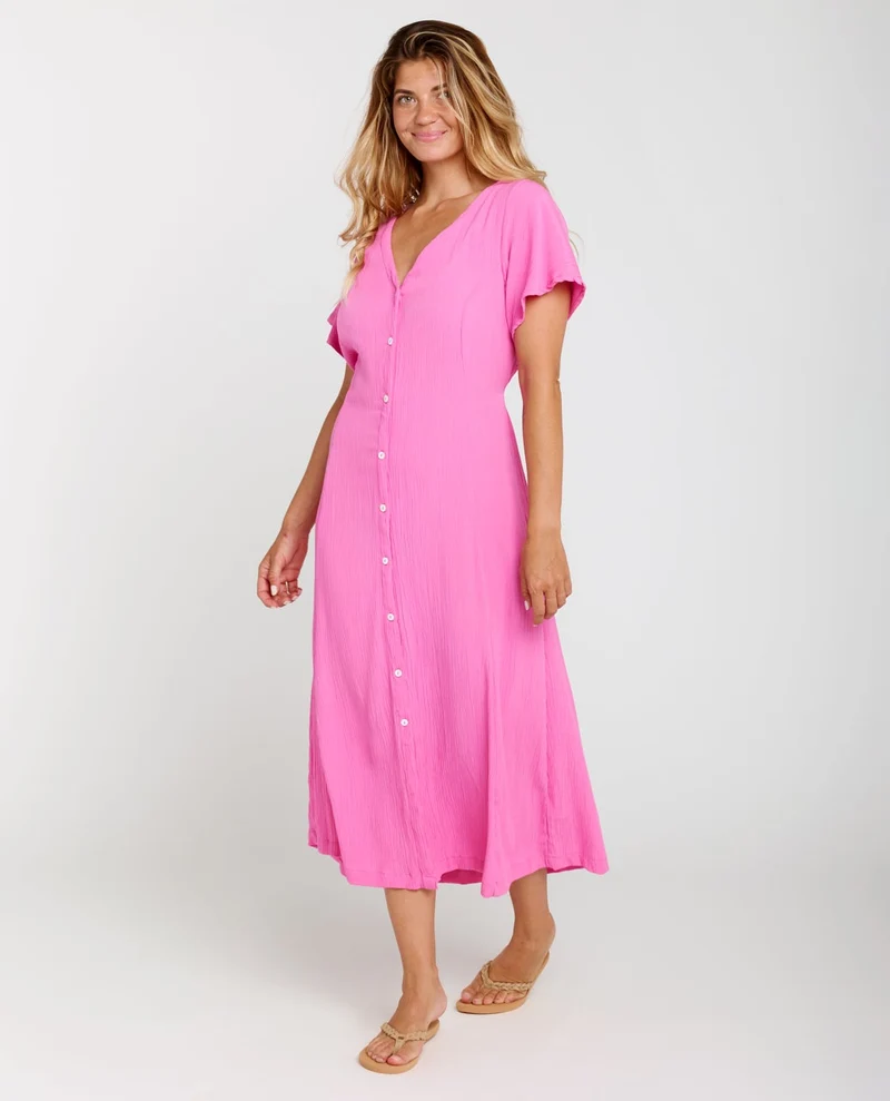 Molokaï Short Sleeve Long Dress