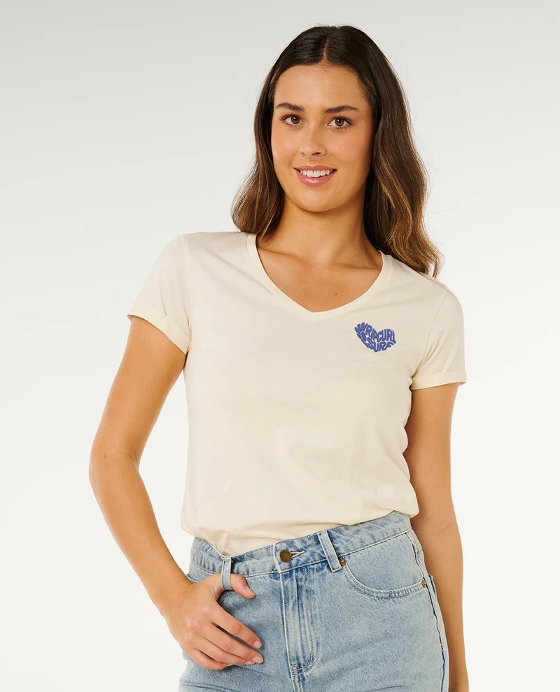Rc Heart V Neck Tee