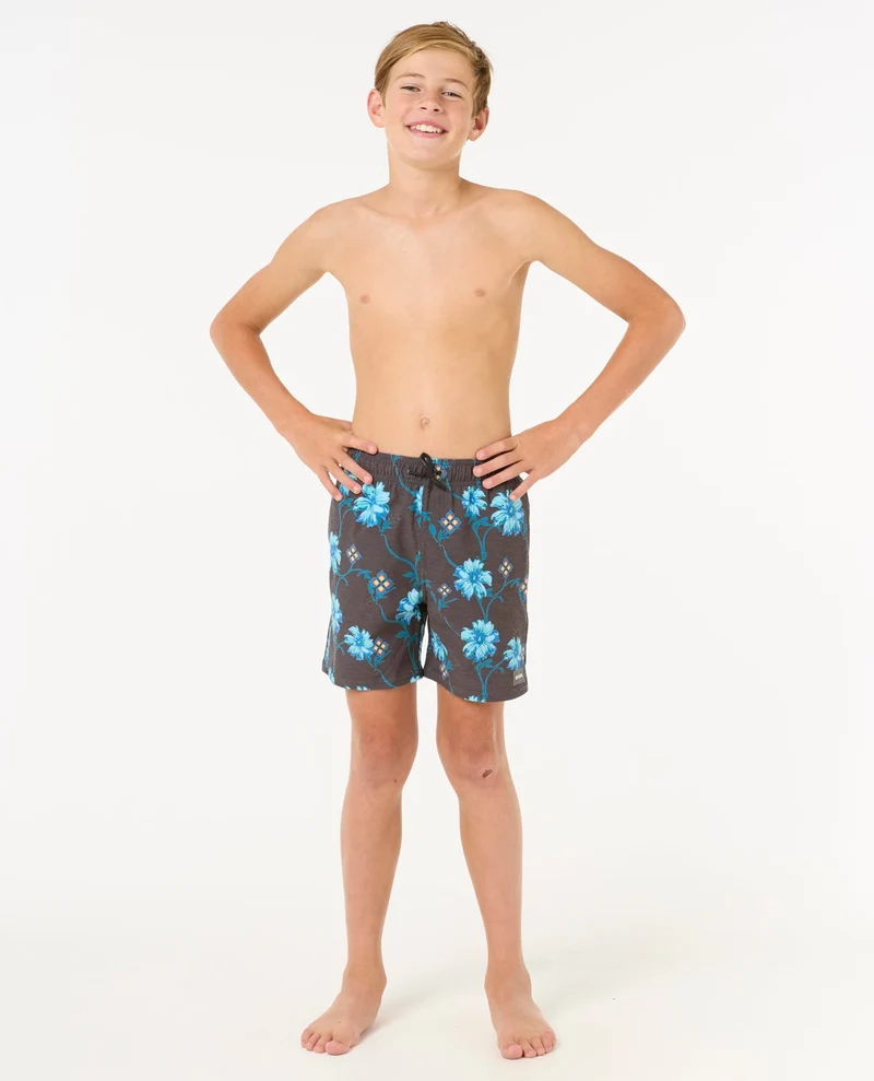 Surf Revival Floral Volley Boardshorts - Kids