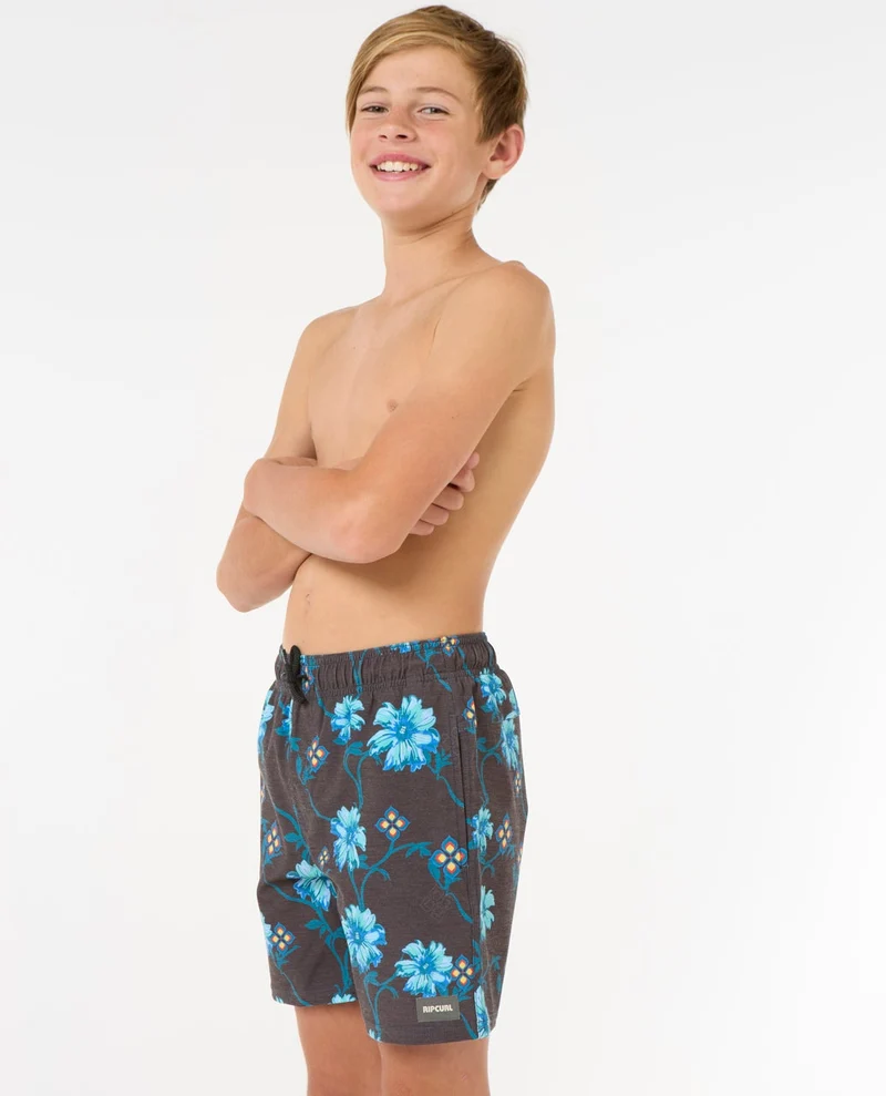 Surf Revival Floral Volley Boardshorts - Kids