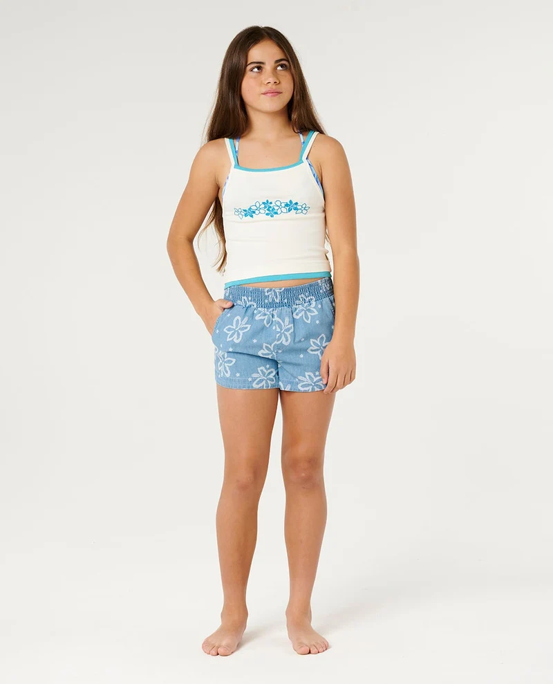 Chambray Floral Short Girl