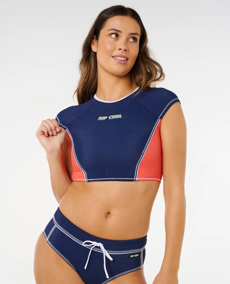 Surf Tide Crop Short Sleeve Rashvest