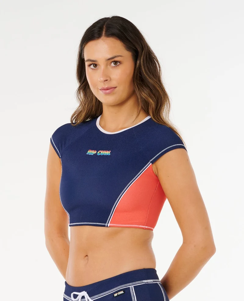 Surf Tide Crop Short Sleeve Rashvest