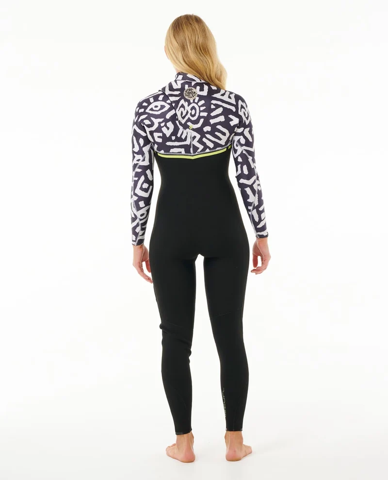 Womens Ebomb 4/3 Zip-Free Wetsuit with Print