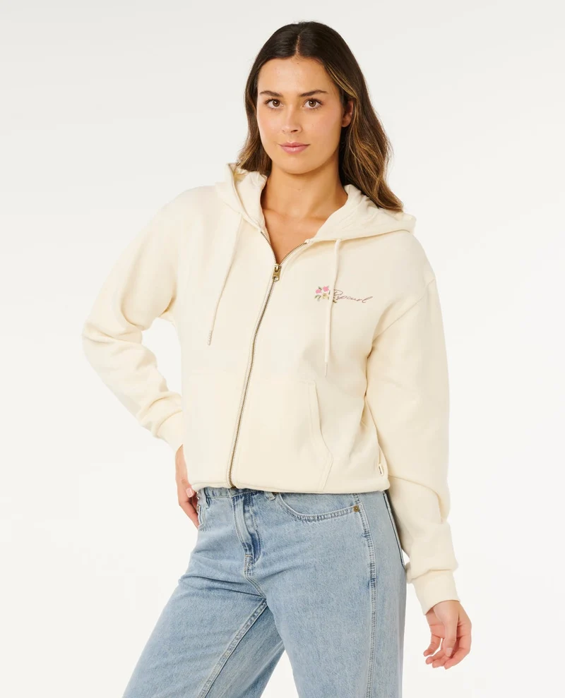 Poolside Zip Thru Relaxed Hood Fleece