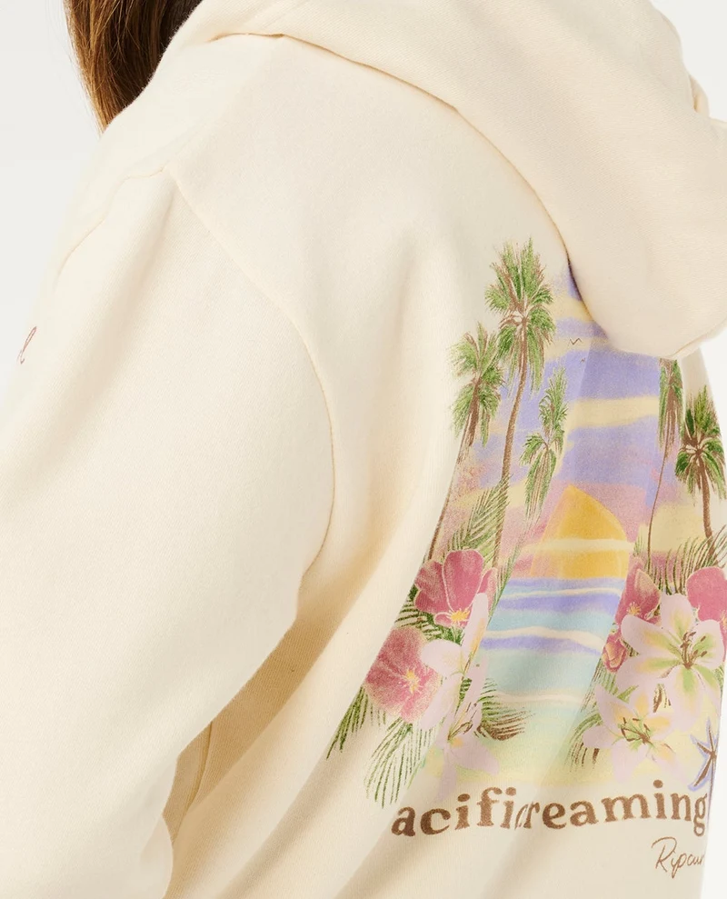 Poolside Zip Thru Relaxed Hood Fleece
